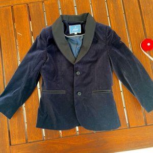 Jacadi Boy's Velvet Tuxedo Style Blazer in Size 6Y EUC